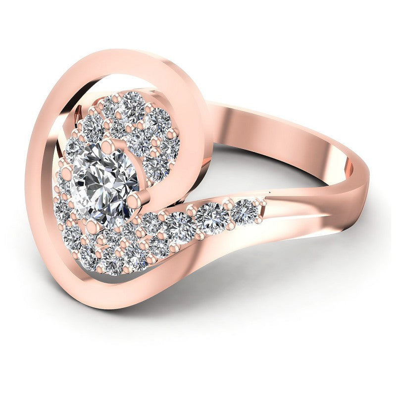 Round Diamonds 0.80CT Engagement Ring in 18KT Rose Gold