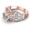 Round and Marquise Diamonds 1.25CT Engagement Ring in 18KT Rose Gold