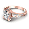 Round and Oval Diamonds 0.60CT Engagement Ring in 18KT Rose Gold