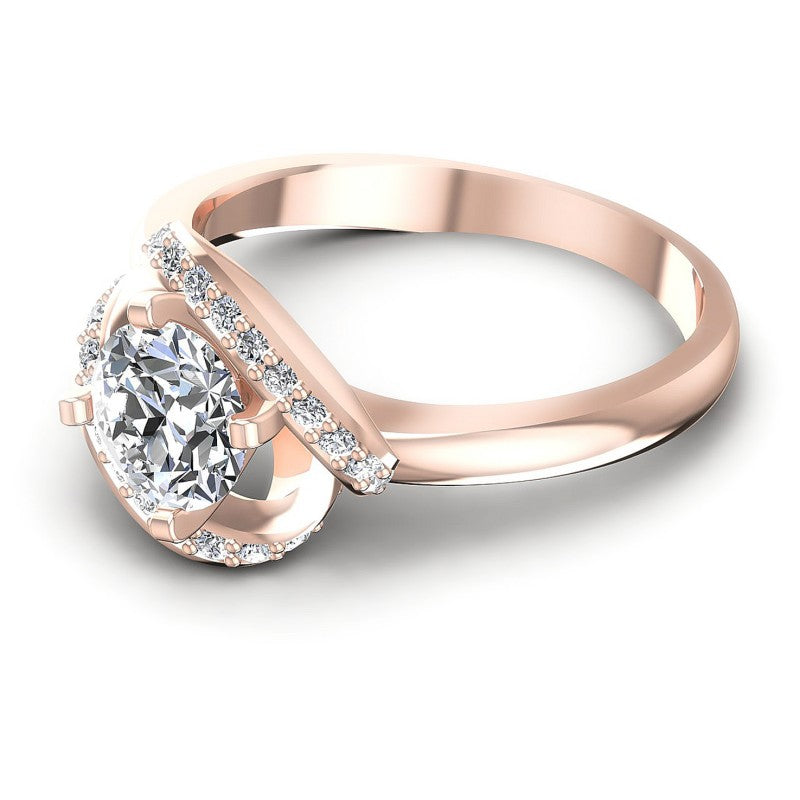 Round Diamonds 0.55CT Engagement Ring in 18KT Rose Gold