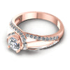 Round Diamonds 1.05CT Engagement Ring in 18KT Rose Gold