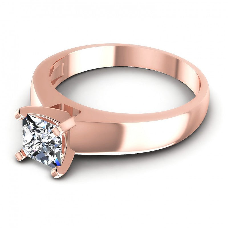 Princess Diamonds 0.35CT Solitaire Ring in 18KT Rose Gold