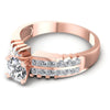 Princess and Round Diamonds 1.55CT Engagement Ring in 18KT Rose Gold