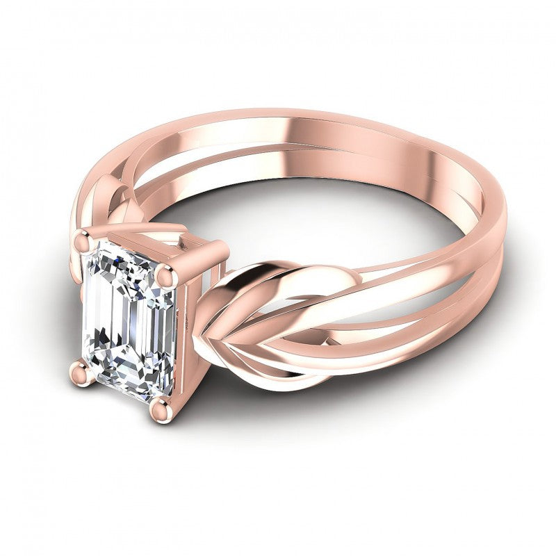 Emerald Diamonds 0.35CT Solitaire Ring in 18KT Rose Gold