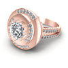 Round Diamonds 0.95CT Engagement Ring in 18KT Rose Gold