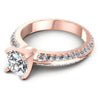 Round Diamonds 1.10CT Engagement Ring in 18KT Rose Gold