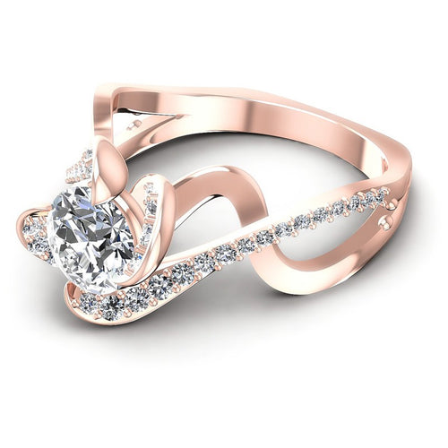 Round Diamonds 0.70CT Engagement Ring in 18KT Rose Gold