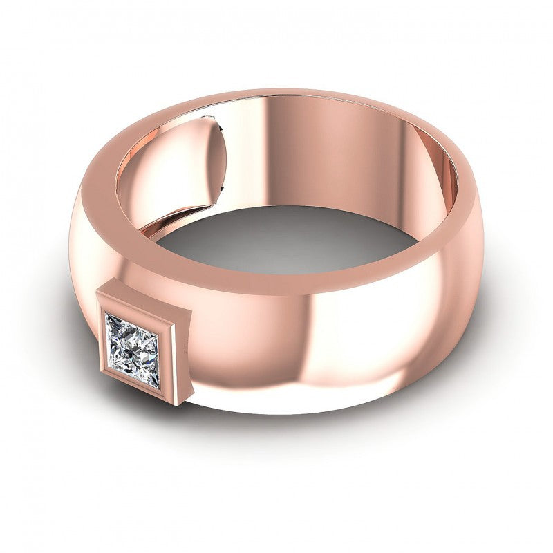 Princess Diamonds 0.35CT Solitaire Ring in 18KT Rose Gold