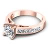 Princess and Round Diamonds 1.55CT Engagement Ring in 18KT Rose Gold