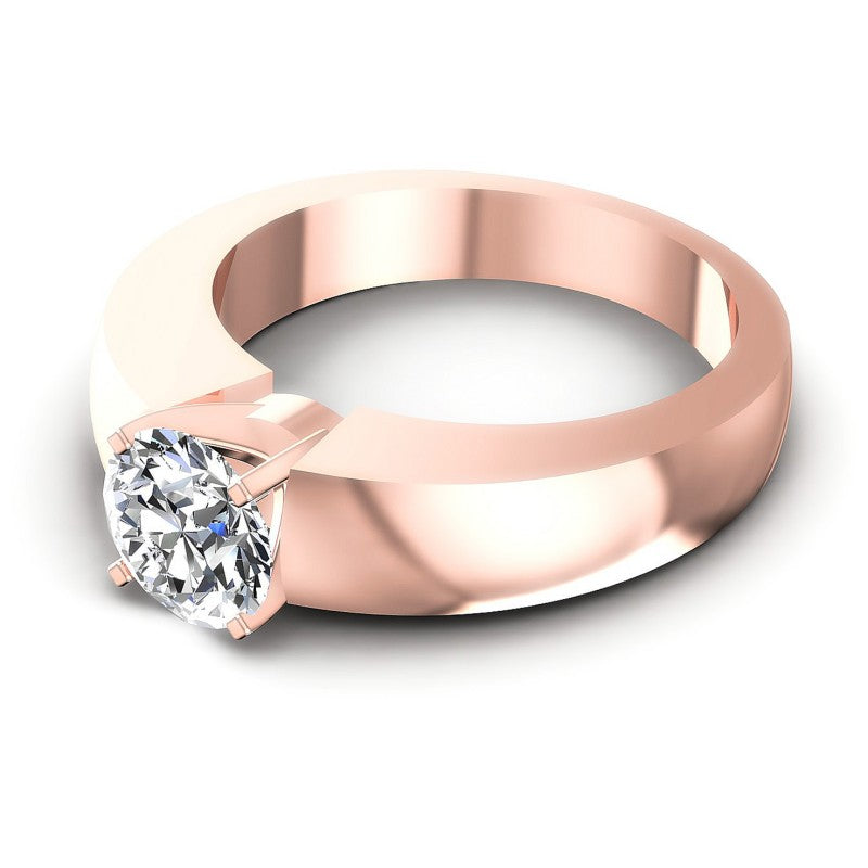 Round Diamonds 0.35CT Solitaire Ring in 18KT Rose Gold