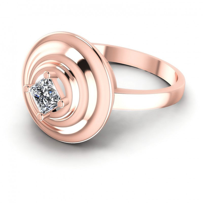 Princess Diamonds 0.35CT Solitaire Ring in 18KT Rose Gold
