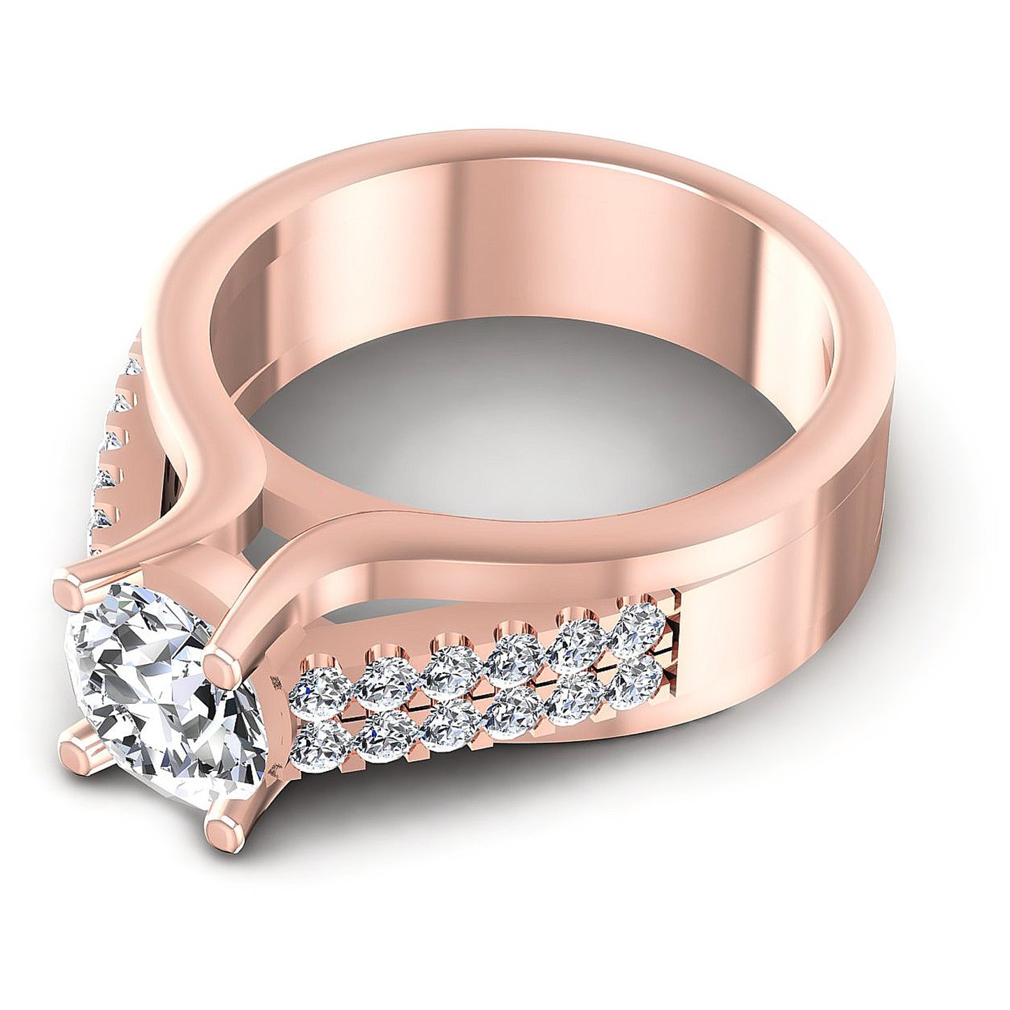 0.75CT Round  Cut Diamonds Engagement Rings