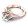 Round and Marquise Diamonds 0.65CT Engagement Ring in 18KT Rose Gold