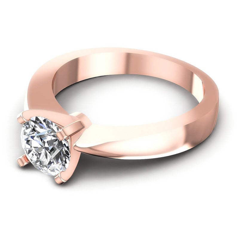 Round Diamonds 0.35CT Solitaire Ring in 18KT Rose Gold