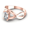 Emerald Diamonds 0.35CT Solitaire Ring in 18KT Rose Gold