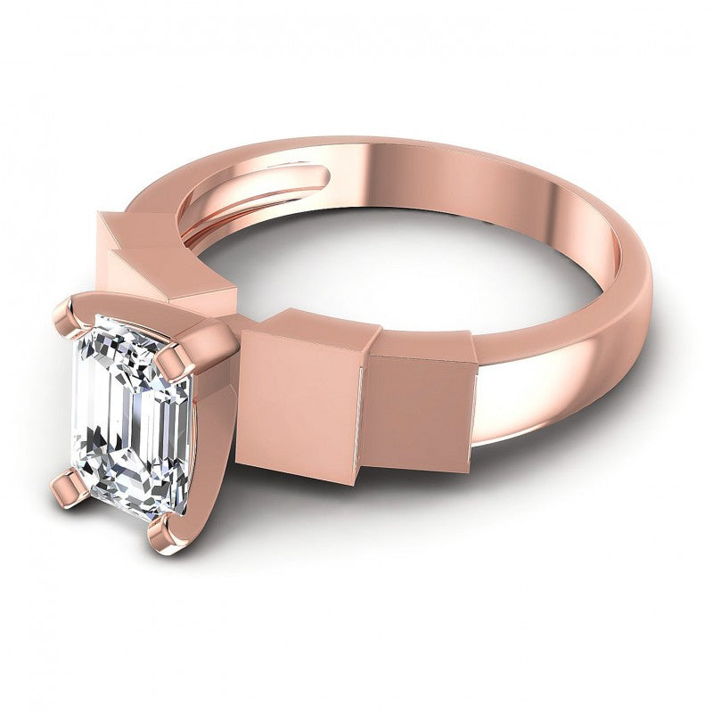 Emerald Diamonds 0.35CT Solitaire Ring in 18KT Rose Gold