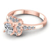 Round Diamonds 0.85CT Halo Ring in 18KT Rose Gold