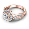 Round Diamonds 1.40CT Halo Ring in 18KT Rose Gold
