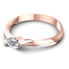 Oval Diamonds 0.35CT Solitaire Ring in 18KT Rose Gold