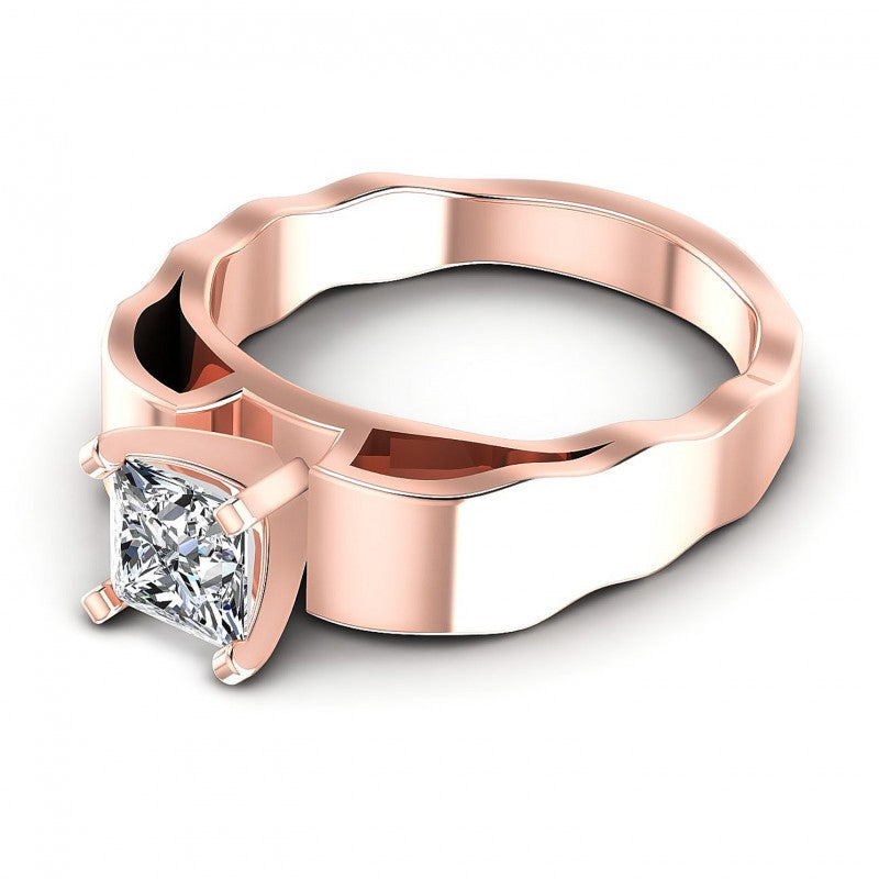 Princess Diamonds 0.35CT Solitaire Ring in 18KT Rose Gold