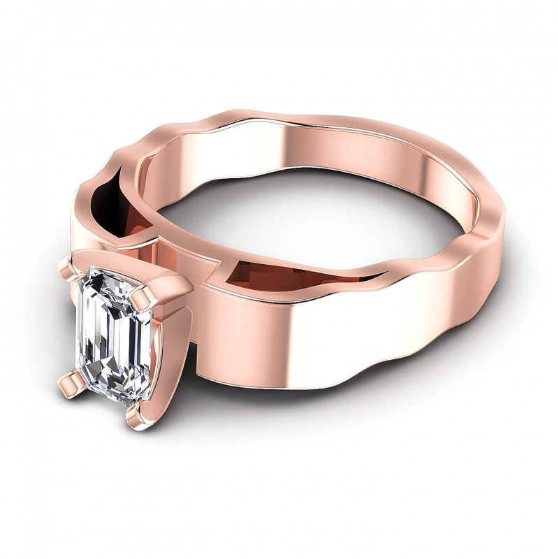 Emerald Diamonds 0.35CT Solitaire Ring in 18KT Rose Gold