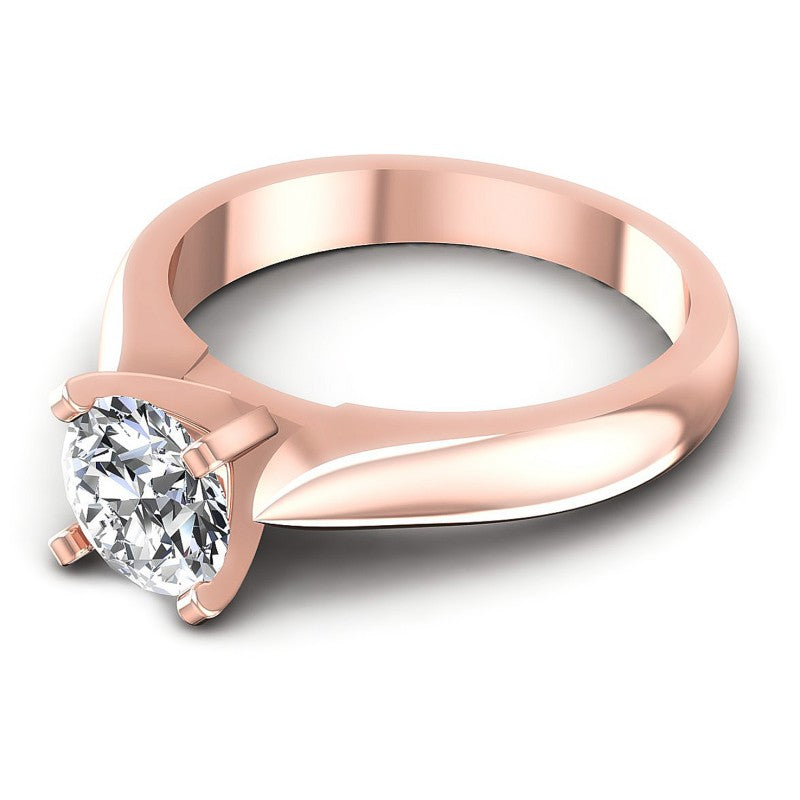 Round Diamonds 0.35CT Solitaire Ring in 18KT Rose Gold