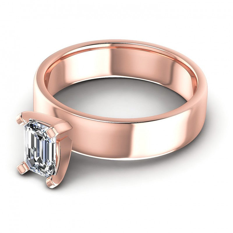 Emerald Diamonds 0.35CT Solitaire Ring in 18KT Rose Gold