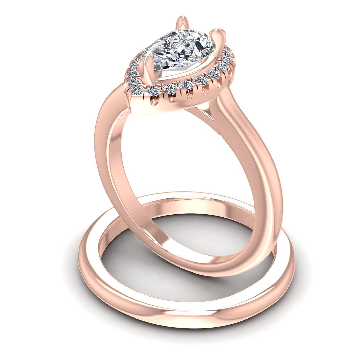 Bridal Sets 0.55-1.70CT Round & Pear Cut Diamonds
