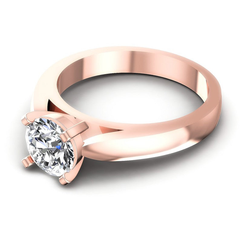 Round Diamonds 0.35CT Solitaire Ring in 18KT Rose Gold