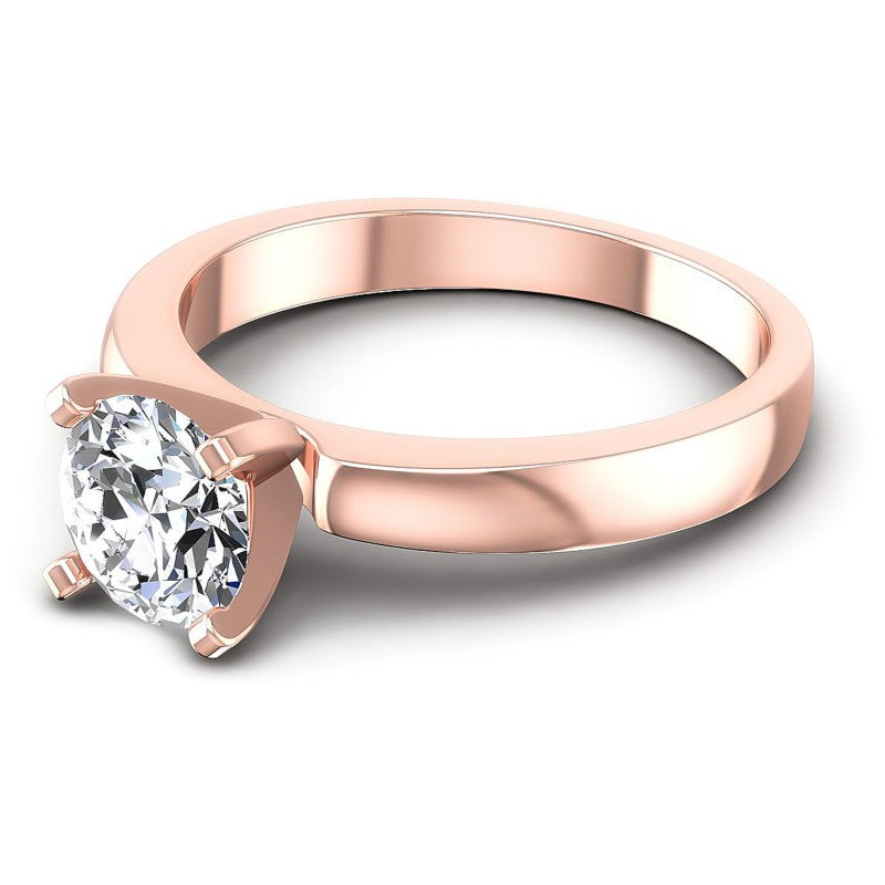Round Diamonds 0.35CT Solitaire Ring in 18KT Rose Gold