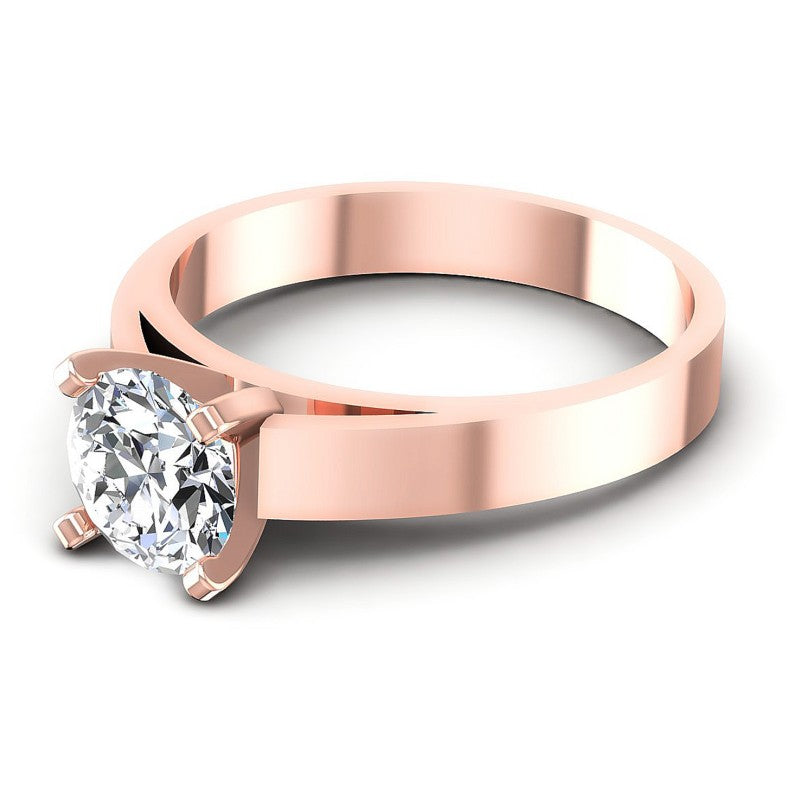 Round Diamonds 0.35CT Solitaire Ring in 18KT Rose Gold