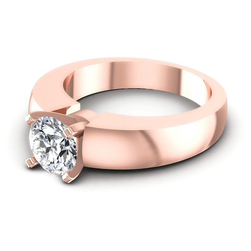 Round Diamonds 0.35CT Solitaire Ring in 18KT Rose Gold