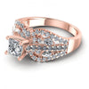 Princess and Round and Marquise Diamonds 1.25CT Engagement Ring in 18KT Rose Gold