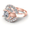 1.25CT Princess And Round  Cut Diamonds Engagement Rings