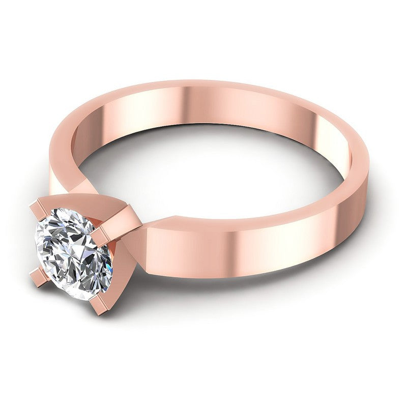Round Diamonds 0.35CT Solitaire Ring in 18KT Yellow Gold