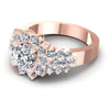 Round Diamonds 1.85CT Halo Ring in 18KT Rose Gold