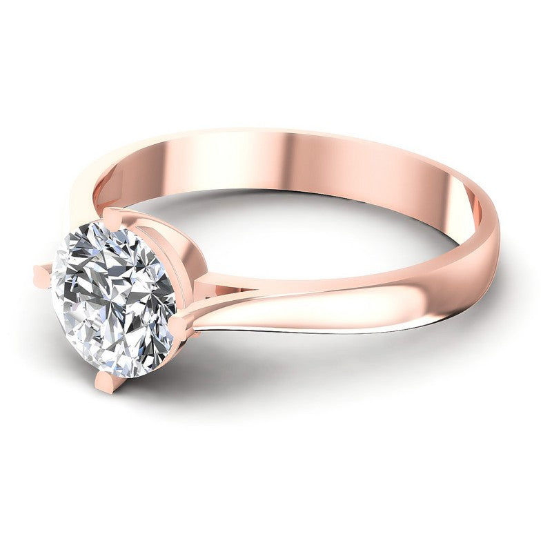 Round Diamonds 0.35CT Solitaire Ring in 18KT Rose Gold