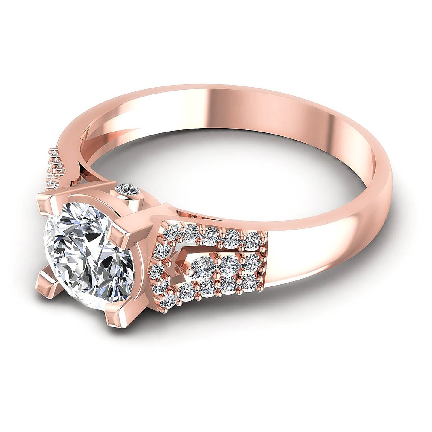 0.65CT Round  Cut Diamonds Engagement Rings