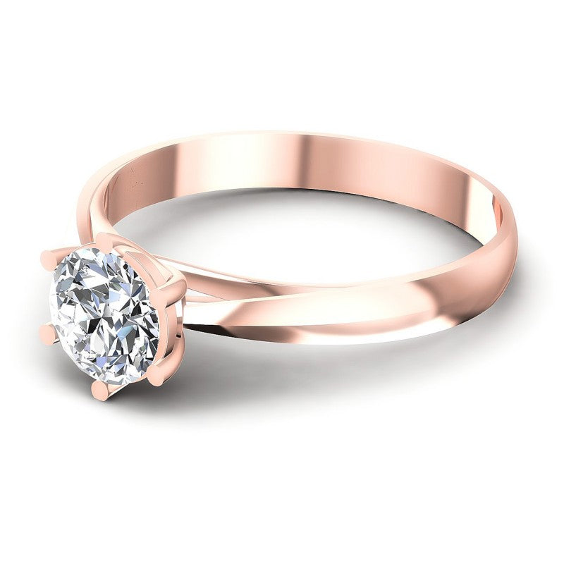 Round Diamonds 0.35CT Solitaire Ring in 18KT Rose Gold