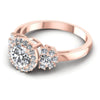 Round Diamonds 0.80CT Halo Ring in 18KT Rose Gold