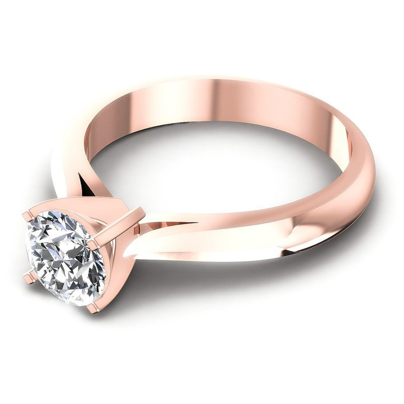 Round Diamonds 0.35CT Solitaire Ring in 18KT Rose Gold