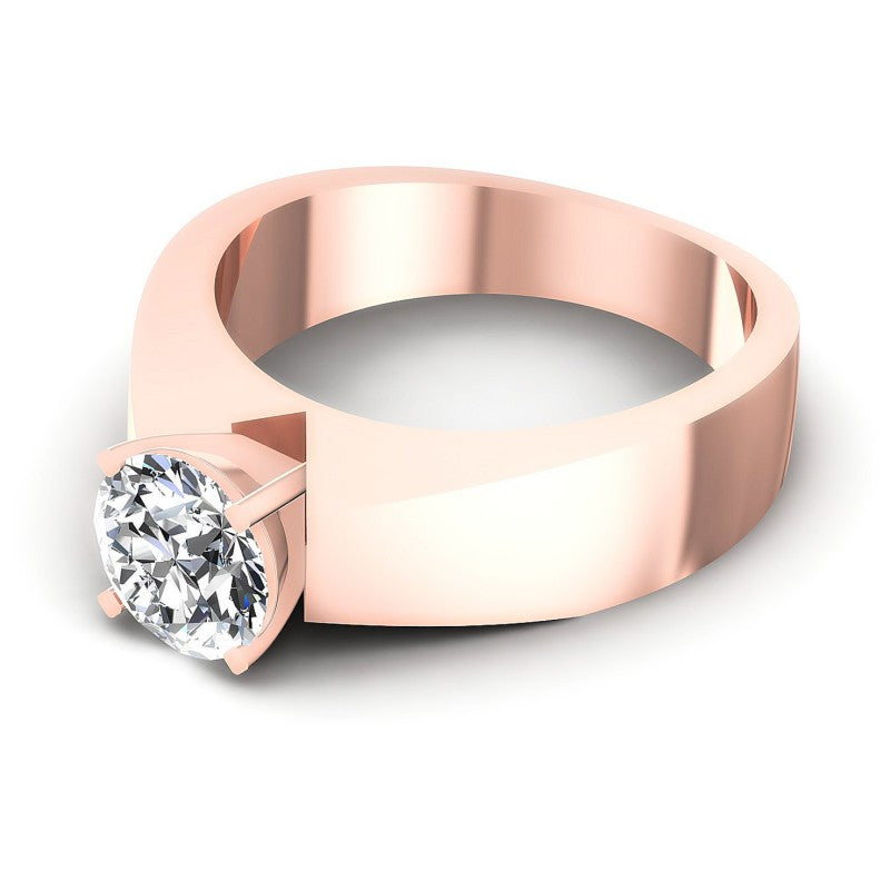 Round Diamonds 0.35CT Solitaire Ring in 18KT Rose Gold