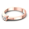 Round Diamonds 0.10CT Solitaire Ring in 18KT Rose Gold