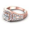 Round Diamonds 1.35CT Halo Ring in 18KT Rose Gold