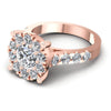 Round Diamonds 1.45CT Halo Ring in 18KT Rose Gold