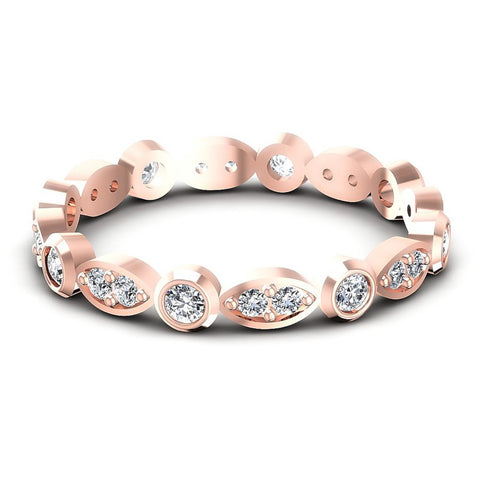 Round Cut Diamonds Eternity Ring in 18KT Rose Gold