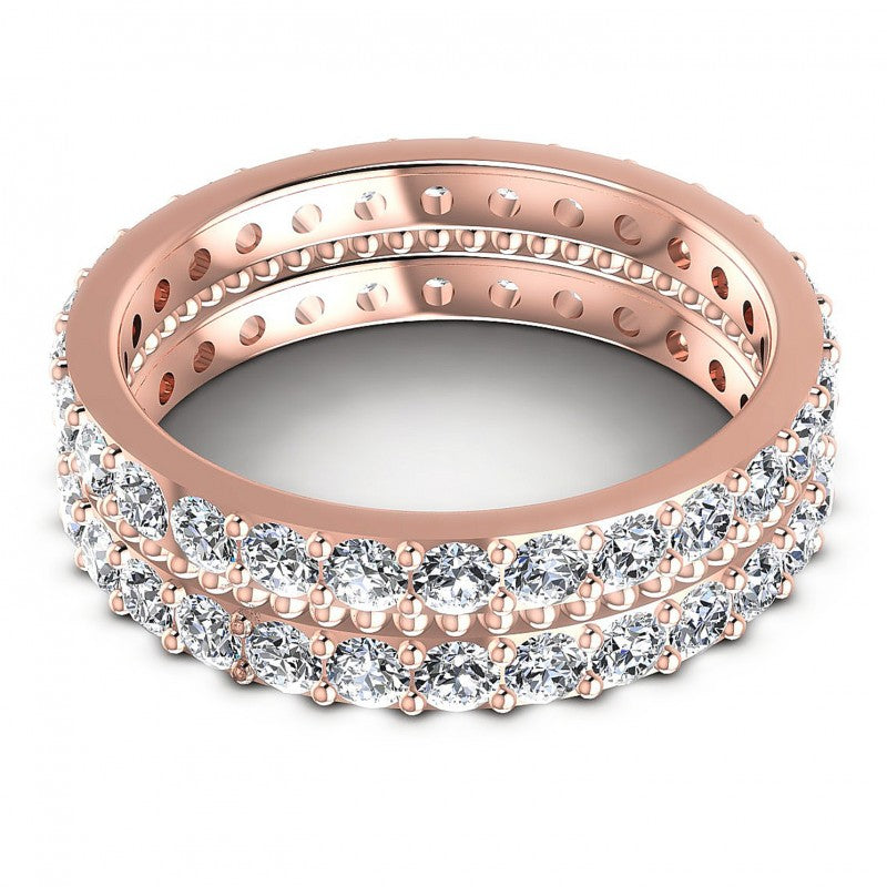 Round Cut Diamonds Eternity Ring in 18KT Rose Gold