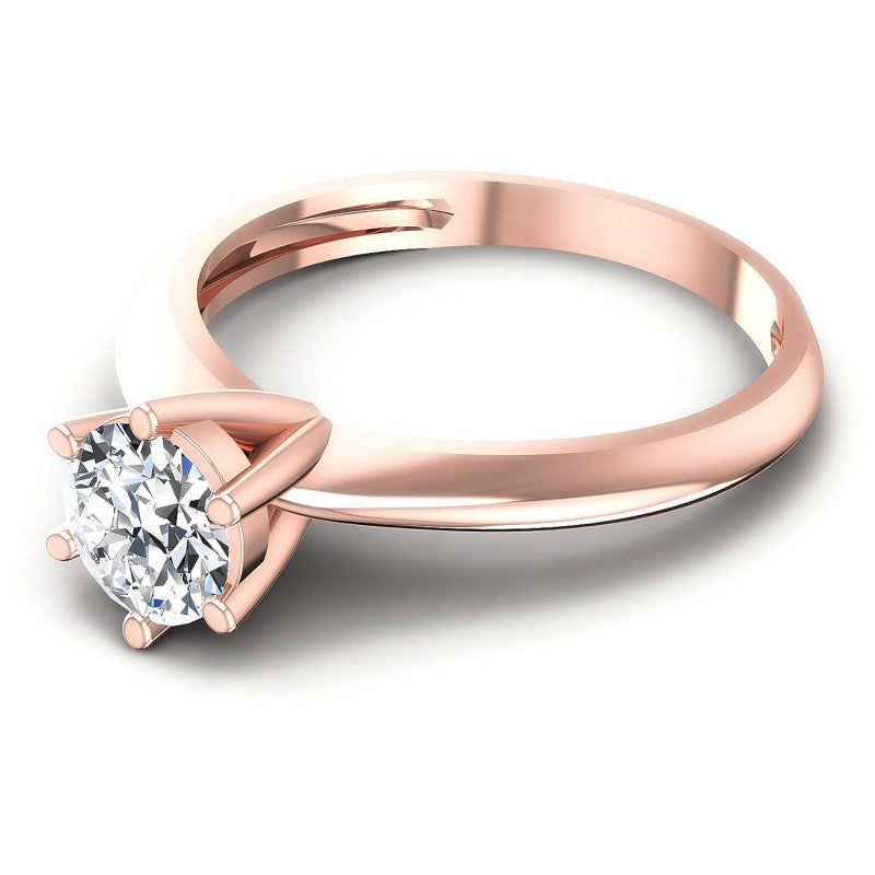 Round Diamonds 0.35CT Solitaire Ring in 18KT Rose Gold