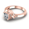 Princess Cut Diamonds Solitaire Ring in 18KT Rose Gold