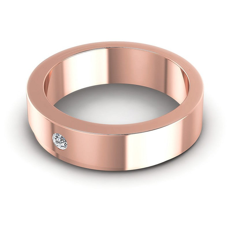 Round Cut Diamonds Mens Ring in 18KT Rose Gold